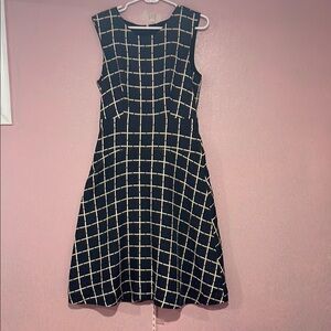 Black Sleeveless A-Line Midi Dress